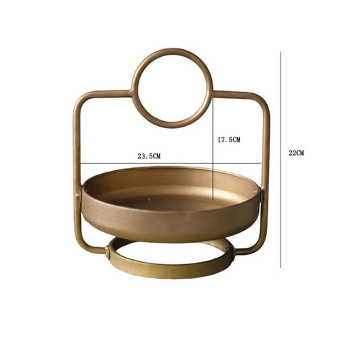 Wrought Iron Snack Tray Vintage Design Fruit Bowl Light Luxury Design