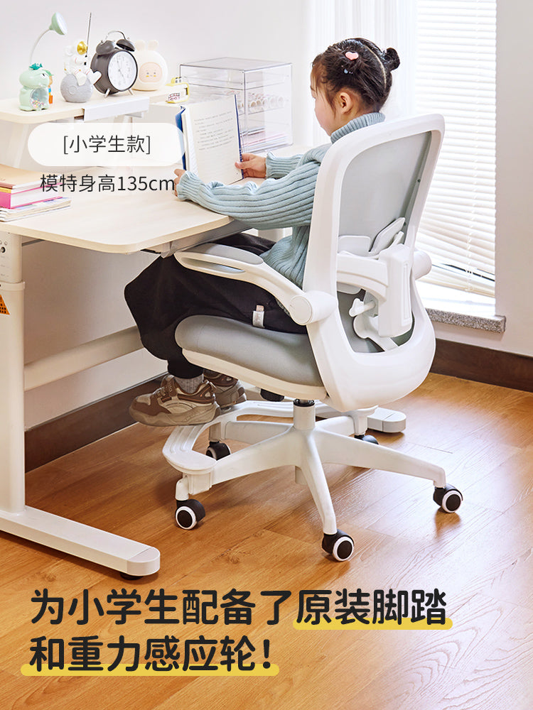 八九间S5学习椅子家用中学生写字升降书桌儿童椅办公专用电脑座椅 S5第5代通用款_蓝(万向轮) 尼龙脚