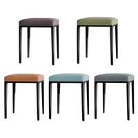 轻奢凳子可叠放家用方凳高级感椅子餐椅板凳换鞋板凳梳妆凳矮凳 超强版圆管蓝色猫抓皮方凳