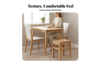 Mortise and Tenon Joinery Square Wooden Stool Chinese Aesthetic Design Four-Legged Wooden Stool Thickened Construction Backless Seat Long-Lasting for Homeowners, Restaurant Owners, Dining Room, Kitchen, Office, Studio