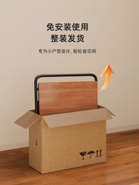 可折叠桌子卧室书桌简易电脑桌学生家用学习桌写字台床边桌小餐桌 【超值推荐·单层】80*50原木色·白架★加厚桌腿