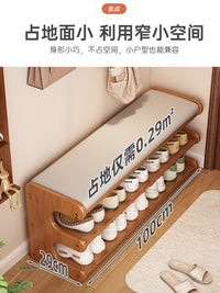 换鞋凳门口家用入户门可坐鞋柜进门玄关轻奢高级感软包垫一体鞋架