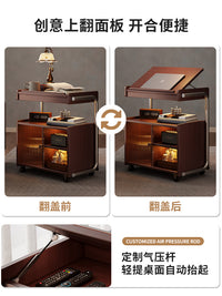 可移动茶几边几沙发边柜客厅家用小户型实木中古推车卧室床头桌子