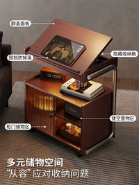 可移动茶几边几沙发边柜客厅家用小户型实木中古推车卧室床头桌子