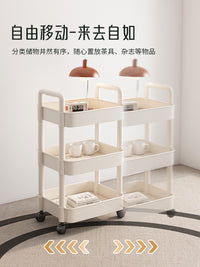 边几客厅沙发小茶几简约移动家用迷你床边柜阳台卧室床头小推车 【升级加厚环保材质】三层黑色【送4滑轮+挂钩】