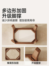 换鞋凳实木家用结实耐用玄关小凳子软坐垫入户门沙发凳极窄矮凳 整装发货-46cm丨原木色+浅灰色凳面