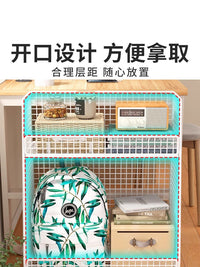 铁艺移动边几桌边落地带轮茶几多功能分层置物架客厅大容量小推车 白色小号（桌面款）