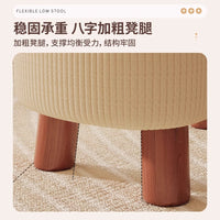 小凳子高级感客厅坐墩板凳家用沙发矮凳换鞋凳圆凳子脚凳 【肥皂凳】军绿色-高弹海绵坐垫