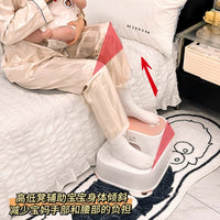 喂奶踩脚凳神器座椅婴儿宝宝防吐奶斜坡孕妇坐抱喂脚踏哺乳凳椅子 双层蓝白色【防吐奶 抱喂不累脚】