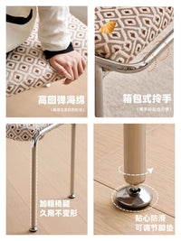 小户型家用卧室梳化妆凳子北欧简约软包矮凳包豪斯铁艺门口换鞋凳