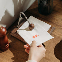蘑菇空间中古风圆球纸巾架黑胡桃木压台餐厅餐巾纸盒子纸抽收纳盒