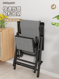 折叠躺椅午休床办公室靠背椅子休闲两用宿舍可坐午睡家用电脑竞椅 升级脚托款【9档调节】特斯林+腰靠