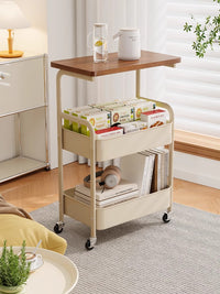 沙发边几小桌子现代客厅可移动茶几卧室床头小推车零食收纳置物架