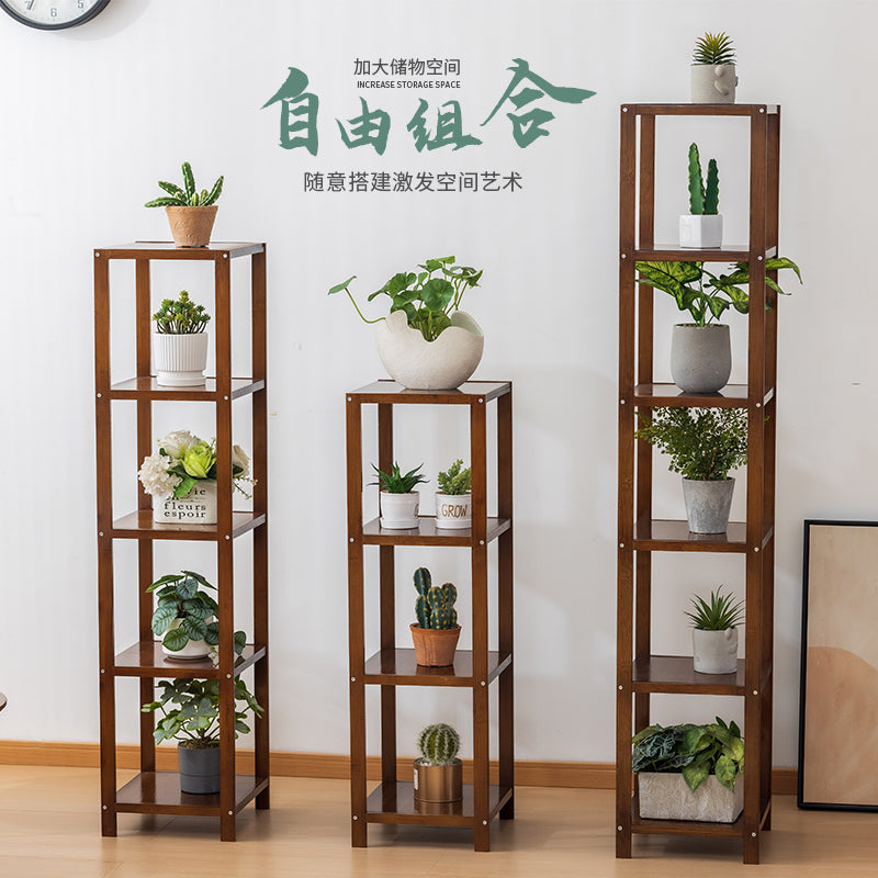 花架子客厅落地式花架置物架阳台多层2024新款绿萝楠竹花盆架植物