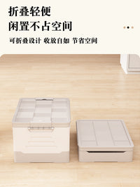 学生教室用桌下书本收纳箱带滑轮拉杆折叠透明收纳盒装书储物箱子