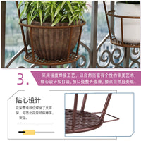 阳台栏杆花架挂架悬挂式现代简约铁艺植物窗台挂架护栏花盆架子 简约黑【加粗花篮】