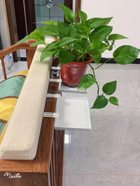 花架铁艺简约吊兰绿萝多肉花盆架办公屏风护栏隔板悬挂收纳架包邮 黑色挂位1.5-3.5cm 1层
