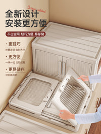 透明收纳箱塑料可折叠整理箱大容量超大衣服被子玩具收纳神器箱子