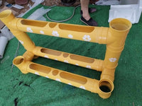 阳台种菜设备水培土培种菜架 幼儿园装饰花架管道种植PVC花架花盆 白色槽款 中等