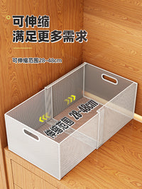 衣柜整理分层神器抽屉衣服收纳箱可伸缩衣物盒裤子衣橱家用内衣筐
