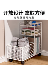 收纳箱桌下置物架可移动书包收纳筐带轮收纳神器书桌桌面收纳盒子
