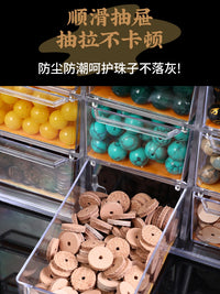 透明塑料抽屉分格收纳盒亚克力手工串珠散珠配饰珠子手链首饰展示 款式A:透明壳6宫格1个