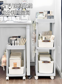 移动书架落地置物架家用儿童绘本架多层书本收纳架子旋转简易书柜 【黄色-2层置物架】✅加厚不晃动 40*26*56cm