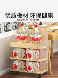 小书架可移动带轮书桌书本收纳置物架落地桌边简易储物架桌旁书柜 白色大号（平面款）