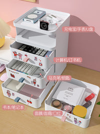 桌面收纳盒塑料抽屉式办公室文件置物架化妆品宿舍文具面膜小盒子 1个装【静谧蓝】清仓特价