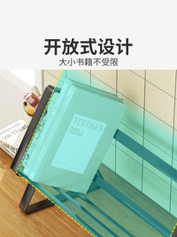 书架桌面置物架办公室桌上收纳架子家用卧室儿童书桌简易小型书柜 黑色中号