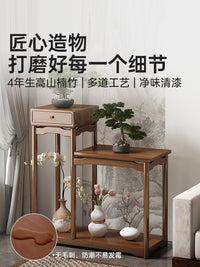 花架子客厅落地式中式置物架阳台实木2024新款植物摆放架花台 无抽丨复古双层大号花台【品质保障 安全无异味】