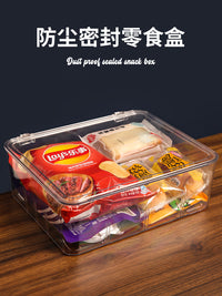 零食收纳盒桌面防尘神器放客厅的茶几创意盒子透明餐桌密封杂物筐