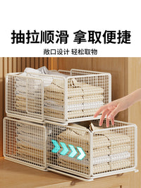 衣服收纳盒可伸缩家用衣柜收纳分层神器衣物收纳箱厨房橱柜整理盒