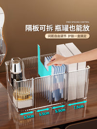 面膜收纳盒专用分格梳妆台桌面护肤品整理盒卫生间化妆品置物架 【2件装】面膜收纳盒