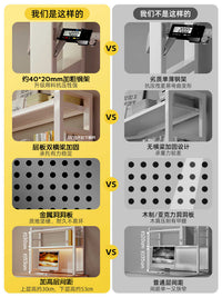 桌面置物架多层书桌收纳洞洞板桌上书架学生宿舍电脑分层一体架子 带配件【加厚钢架 稳固承重】单层-75cm-白色