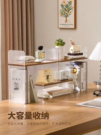 桌上书架桌面置物架办公桌收纳餐桌宿舍书桌多层小层架工位分层柜