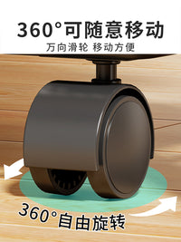 书架移动落地置物架儿童玩具小推车收纳架宿舍零食架简易多层书橱 黑色-中号