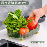 轻奢化妆品收纳盒梳妆台护肤品置物架桌面整理盒浴室洗漱台收纳筐 轻奢收纳盒【烟灰色】