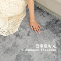 地毯客厅灰色轻奢高级感卧室床边毯沙发茶几毯2025新款家用大地垫 泊雾-BW【防滑防污防静电水晶绒】 80*160cm[床边使用]