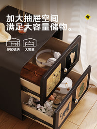 美世达床头柜2025新款小型家用卧室轻奢高级感创意黑色女生收纳柜 【吉象如意】床头柜 45*40*50cm