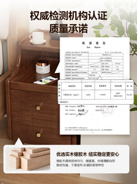 极窄床头柜小型简约现代储物柜实木创意超窄夹缝柜床头置物架 胡桃色纯实木25cm【整装发货 送货入户】 整装（需自行安装四个脚）