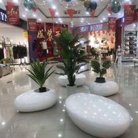创意玻璃钢座椅商场休闲椅水滴石户外美陈座椅公共等候区休息凳子 圆凳 不包邮