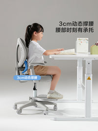 林氏家居儿童学习椅子座椅学生家用写字椅书桌椅凳子靠背椅电脑椅 【灰色布套|灰色】LS524W1-A儿童学习椅