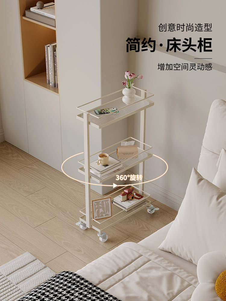创意床头柜家用卧室床头收纳柜子轻奢高级感床头夹缝置物架小边几