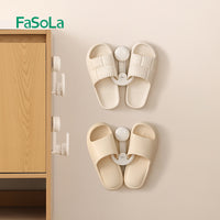 FaSoLa吸盘拖鞋挂架入户门卫生间浴室免打孔壁挂式沥水收纳置物架 吸盘伸缩鞋架2个
