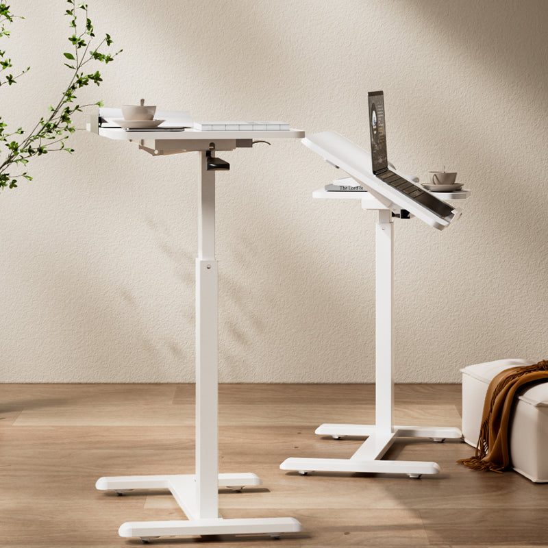 爱果乐床边桌可移动电脑桌家用办公书桌学生学习桌实木可升降桌子