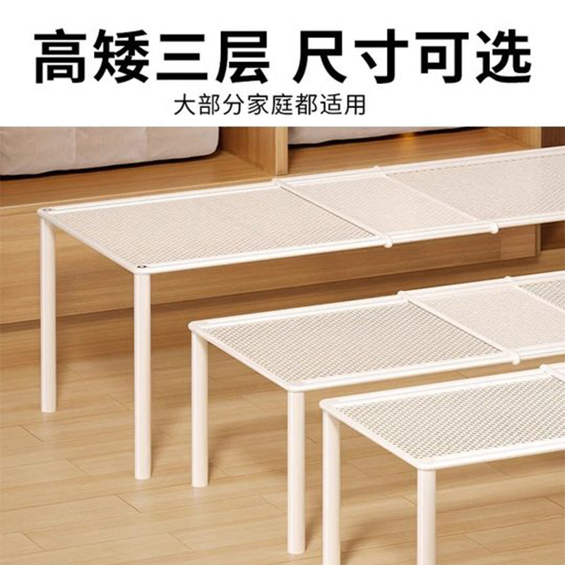 可伸缩衣柜分层隔板衣橱抽拉收纳置物架隔断分割格挡层板衣服改造 【可伸缩】45-80CM 宽45 高30 黑色单层