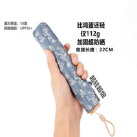 出口原单112克超轻羽毛伞碳纤维防紫外线防晒小巧便携太阳伞