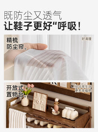 日本进口MUJIE折叠鞋架多层家用门口免安装简易防尘收纳柜置物架