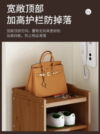 简易鞋架家用门口多层室内宿舍小窄省空间入户门鞋子收纳神器鞋柜 5层30CM【带帘款】